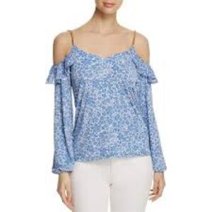 Michael Kors Blue & White Cold Shoulder Top - Size 3X